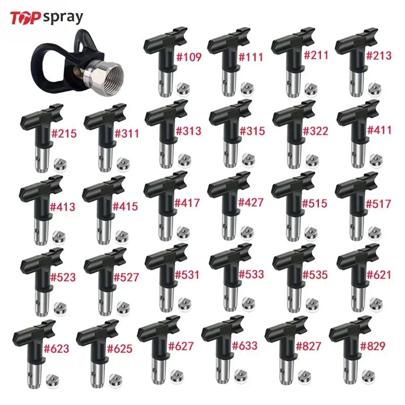Paint Sprayer Nozzle Kit - Topspray Black Airless Spray Nozzles Spray
