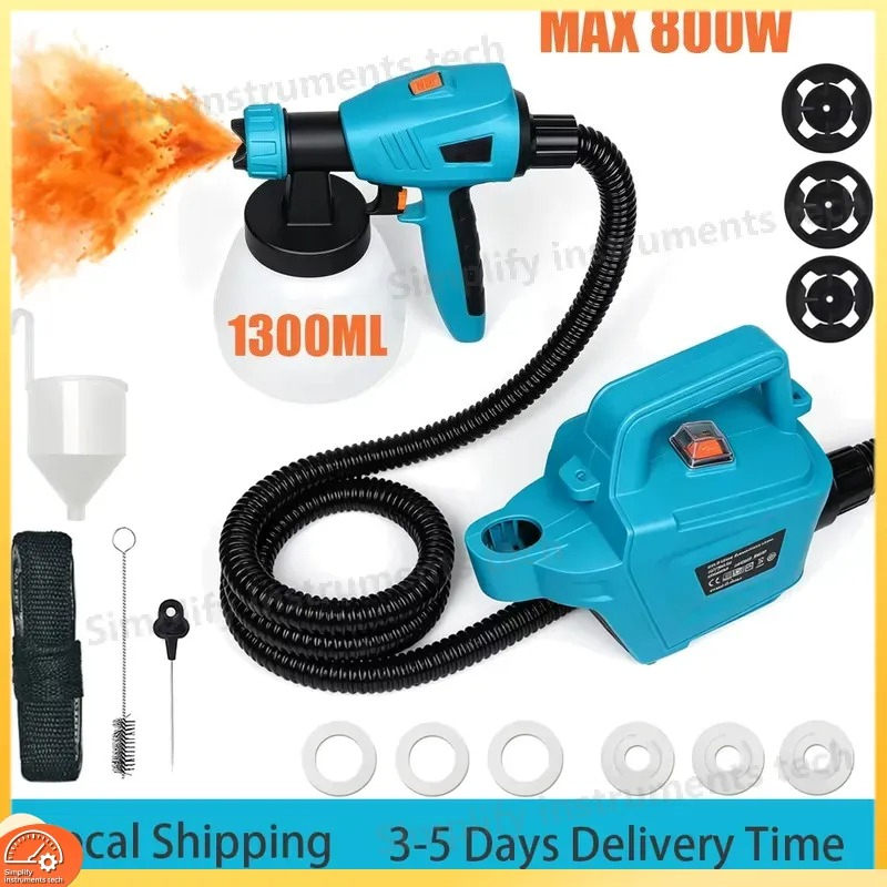 Paint Sprayer For Fence Deck - 800W HVLP Paint Sprayer with 1300ml