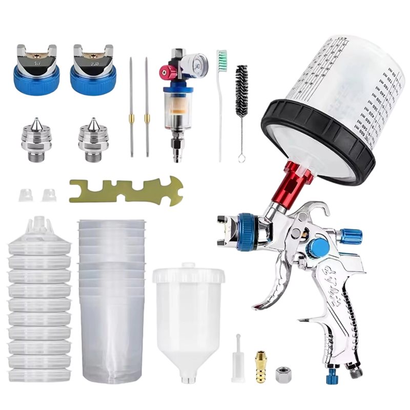 Hvlp Spray Gun Gravity Feed - Happy New- HVLP Spray Gun 1.4+1.7+2.0Mm