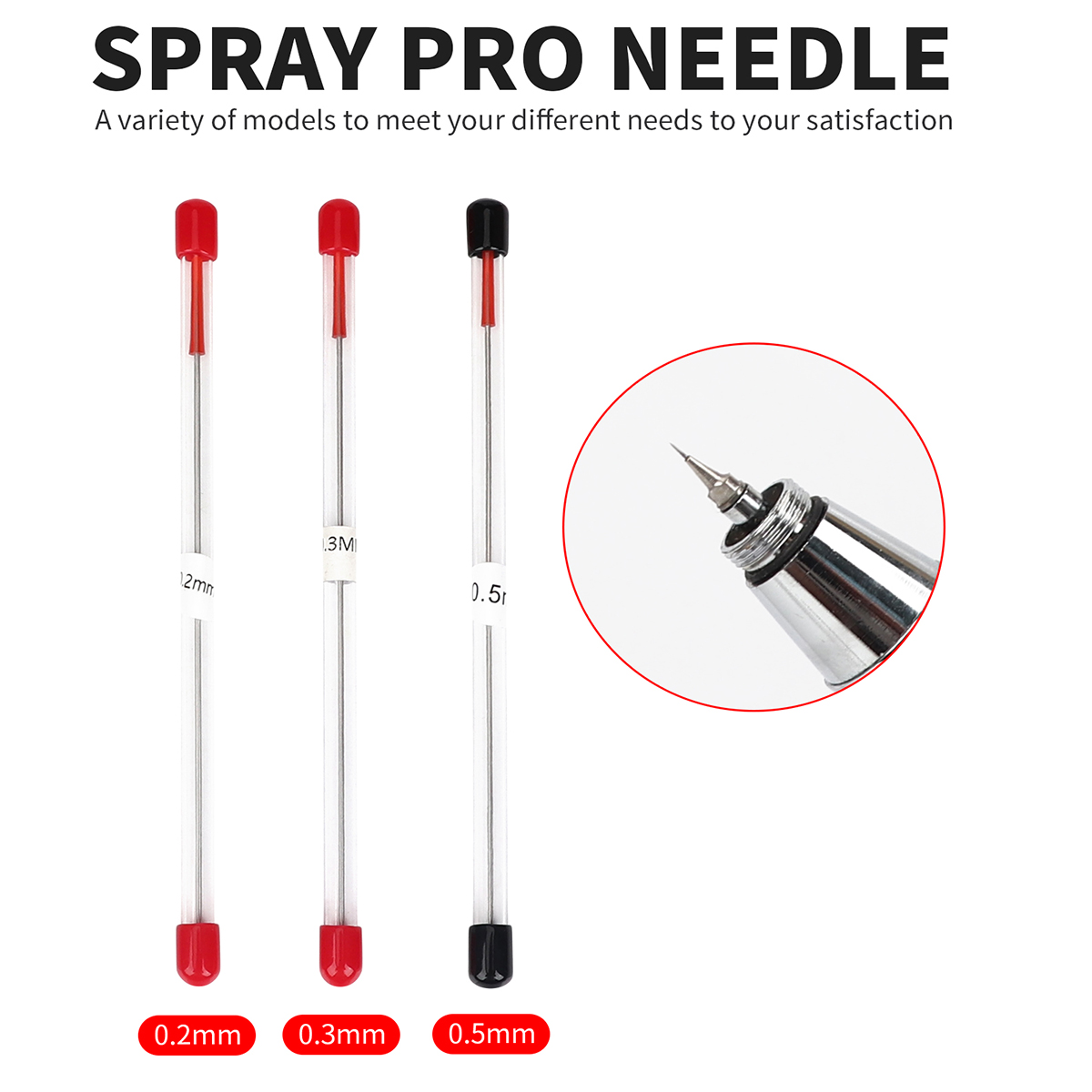 Set 3 0.2/0.3/0.5Mm Bình Bơm P - đánh giá và giá Paint Sprayer Nozzle Kit