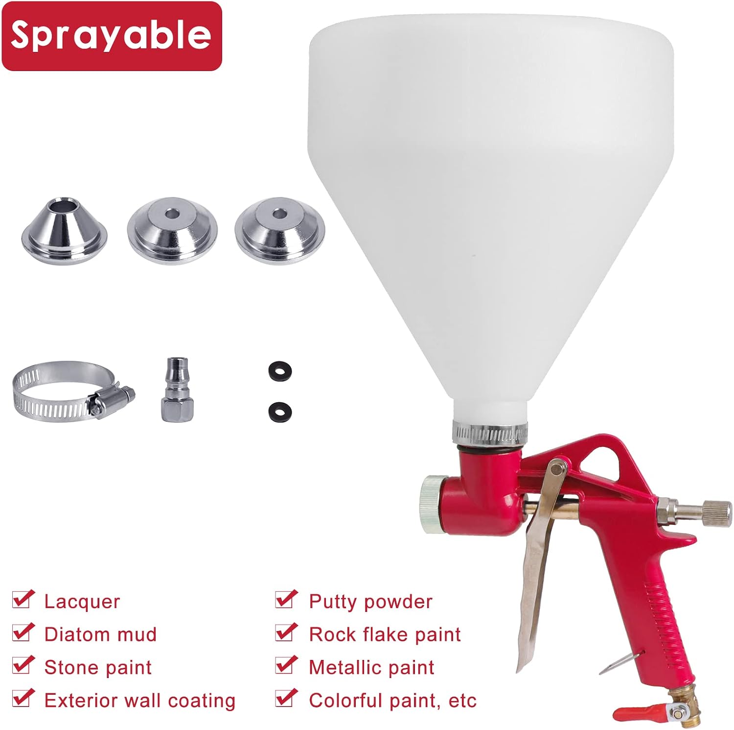 BLUASPAY 1.5L Air Hopper Spray - đánh giá và giá Texture Spray Hopper Gun