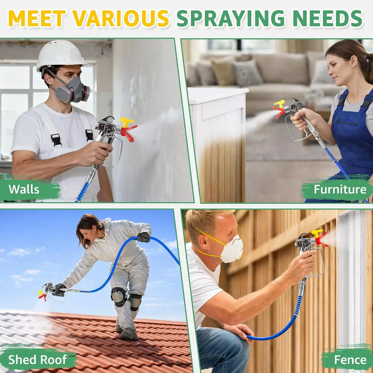 US Shipping 750W Airless Paint - đánh giá và giá Airless Paint Sprayer 3000Psi