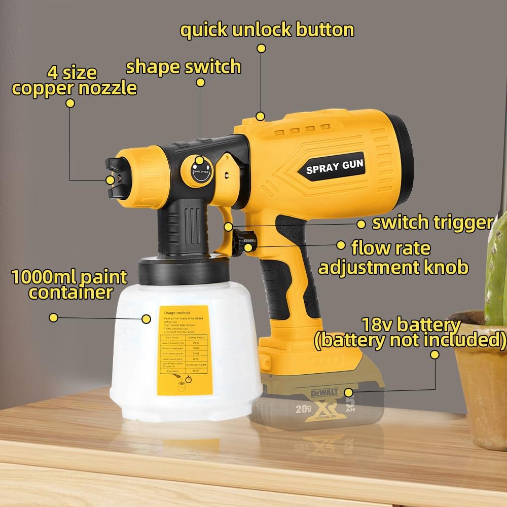 Paint Sprayer for Dewalt 20V M - đánh giá và giá Cordless Paint Sprayer 20V