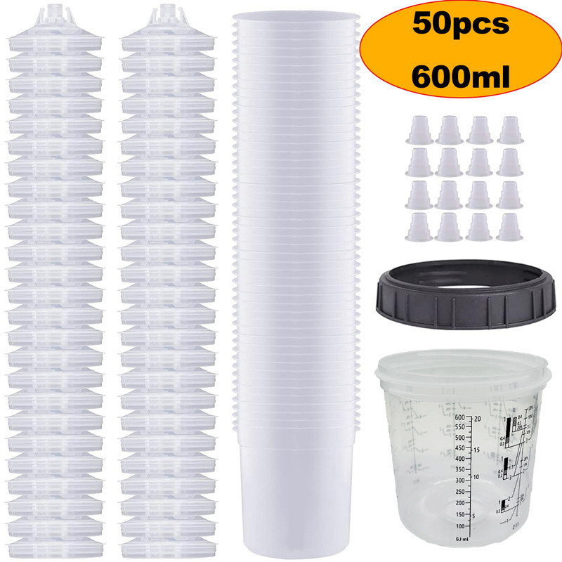 50Pcs/Set Spray Gun Paint Mixi - đánh giá và giá Hvlp Spray Gun Gravity Feed