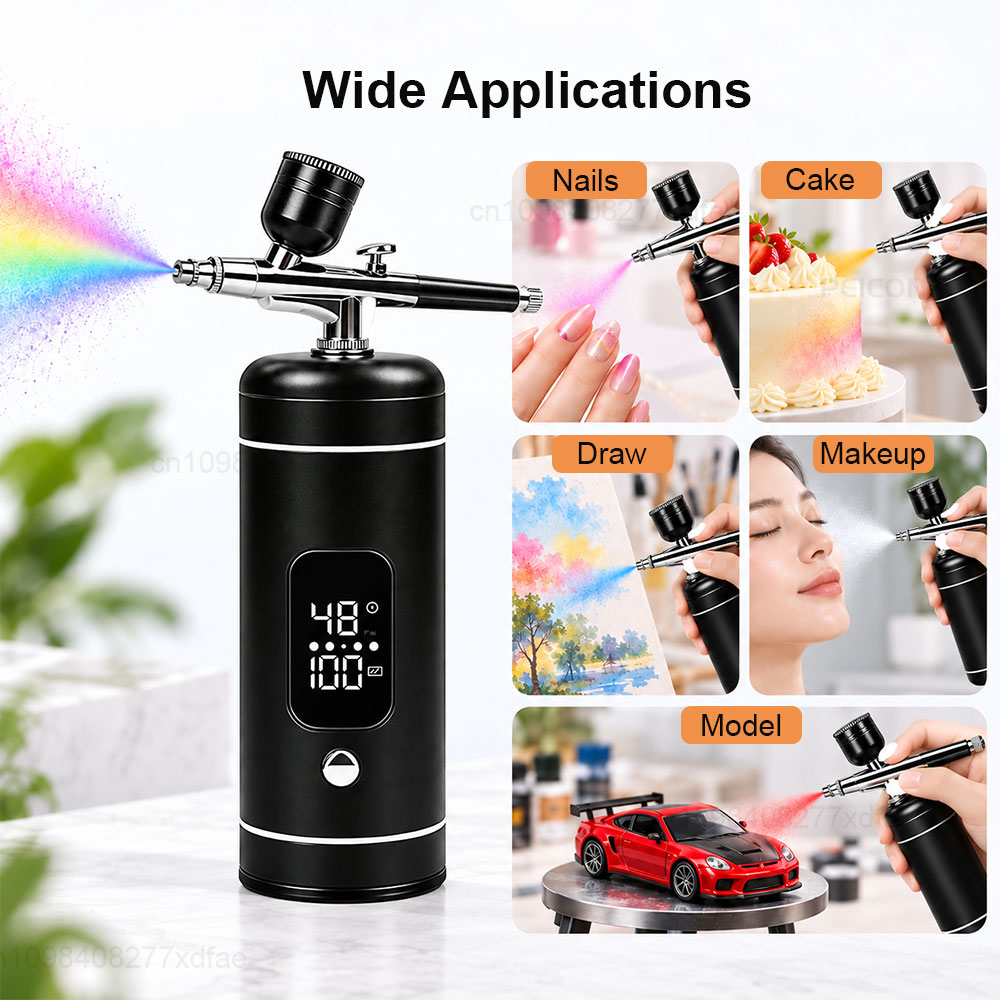 Cordless Airbrush Compressor K - đánh giá và giá Spray Gun Air Compressor Kit