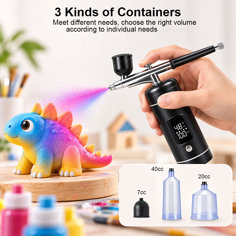 Cordless Airbrush Compressor K - đánh giá và giá Spray Gun Air Compressor Kit