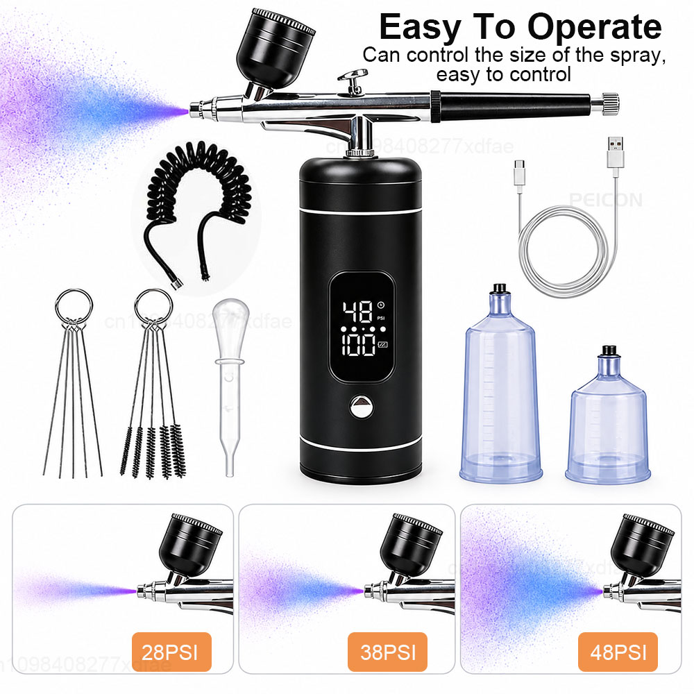Cordless Airbrush Compressor K - đánh giá và giá Spray Gun Air Compressor Kit