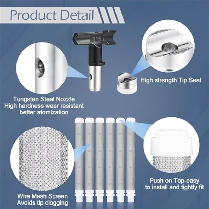 ABMH-Airless Sprayer Nozzle Sp - đánh giá và giá Paint Sprayer Nozzle Kit