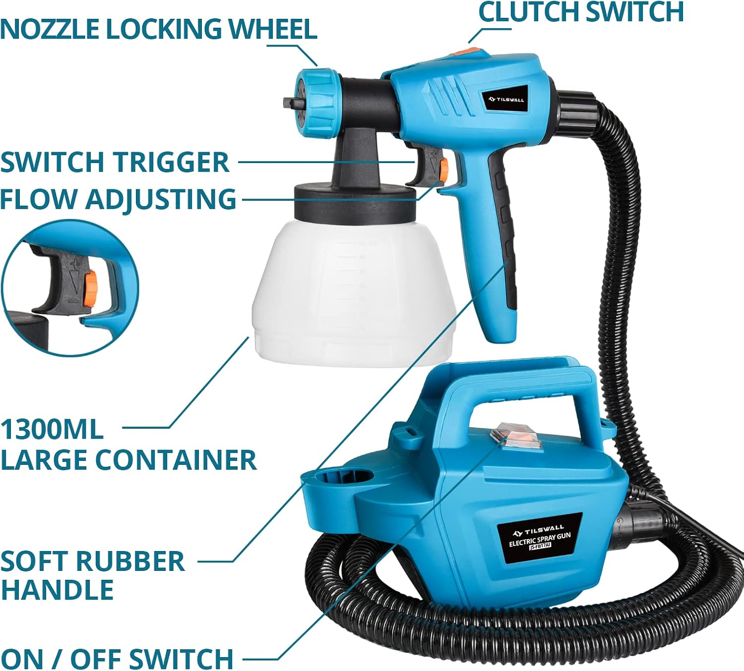 800W HVLP Electric Paint Spray - đánh giá và giá Electric Paint Sprayer 800W