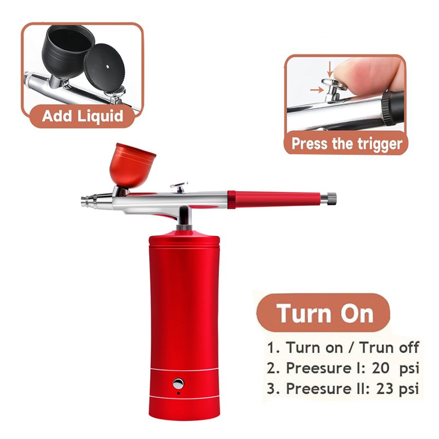 Airbrush Kit with Compressor,  - đánh giá và giá Spray Gun Air Compressor Kit