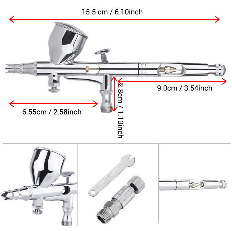 Gravity Dual-action Mini 9cc A - đánh giá và giá Spray Gun Cleaning Kit