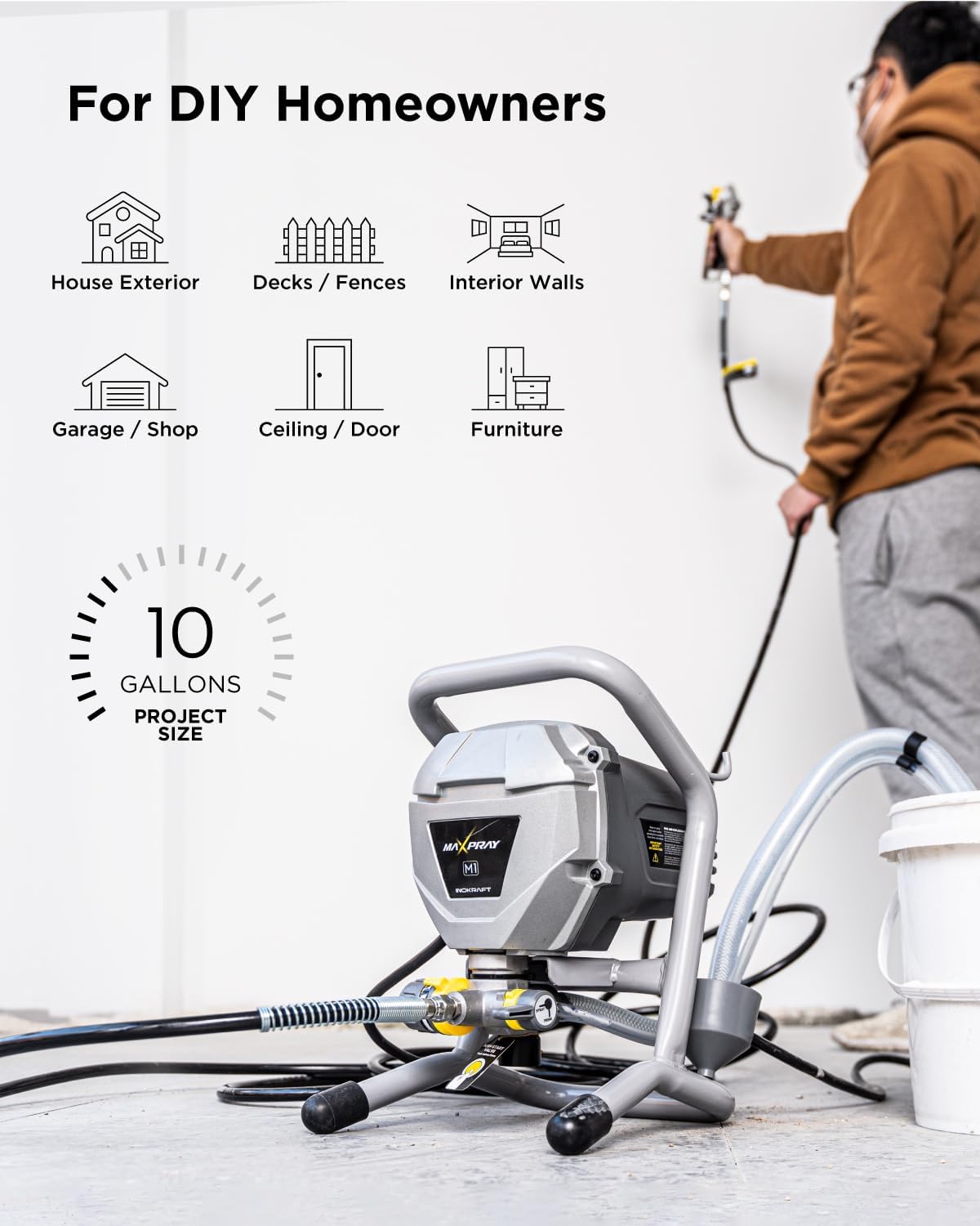 3000 PSI 550W Airless Paint Sp - đánh giá và giá Paint Sprayer For Fence Deck