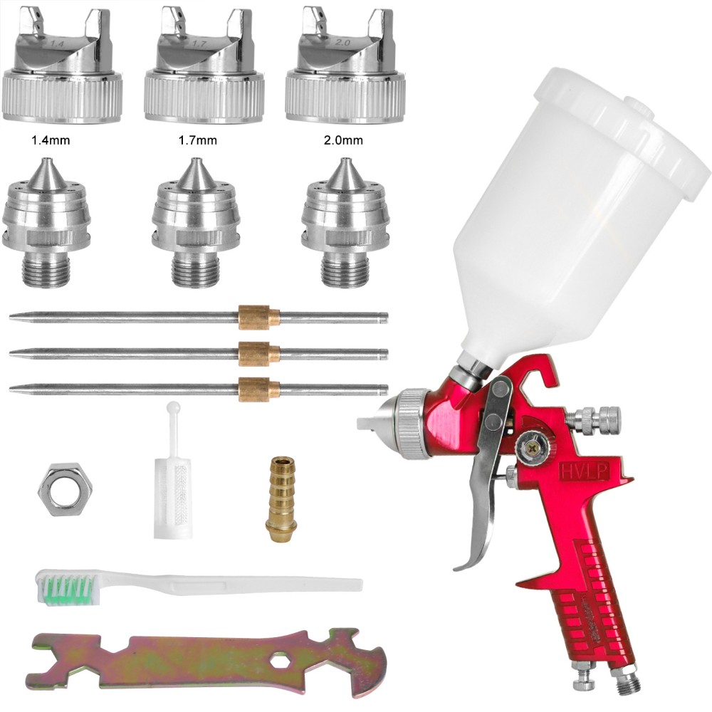 1.4mm 1.7mm 2.0mm Professional - đánh giá và giá Hvlp Spray Gun Gravity Feed