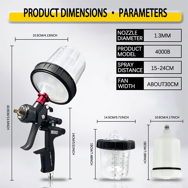 Hvlp Spray Gun with Adapter an - đánh giá và giá Hvlp Spray Gun Gravity Feed