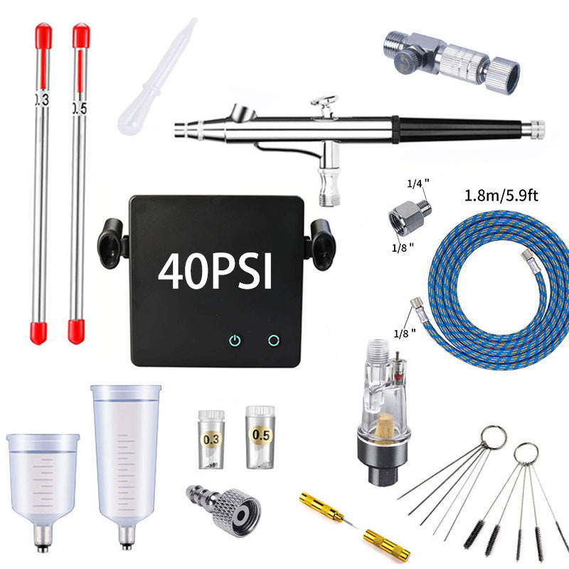 T001A Airbrush Paint Spray Gun - đánh giá và giá Spray Gun Air Compressor Kit