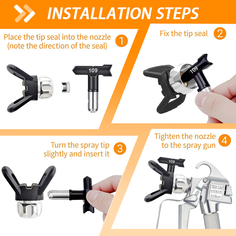 Airless Paint Spray Tips Kit w - đánh giá và giá Paint Sprayer Nozzle Kit