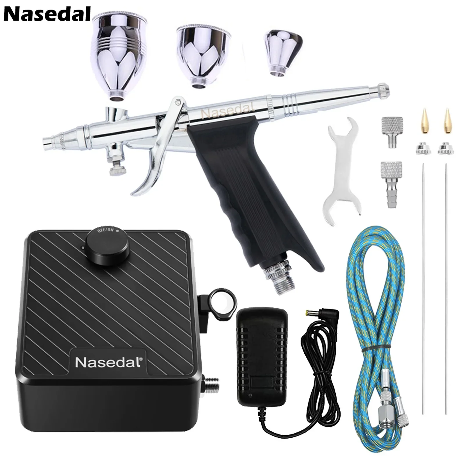 Nasedal Airbrush Air Compresso - đánh giá và giá Spray Gun Air Compressor Kit
