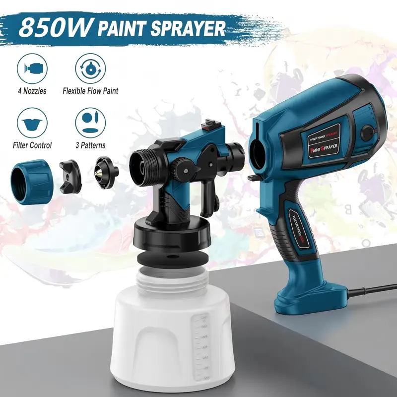 800W 1400ml Electric Spray Gun - đánh giá và giá Electric Paint Sprayer 800W