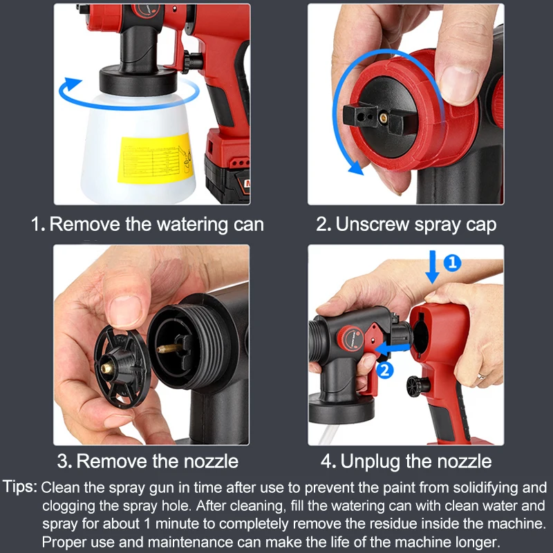 800ML Cordless Electric Spray  - đánh giá và giá Cordless Paint Sprayer 20V