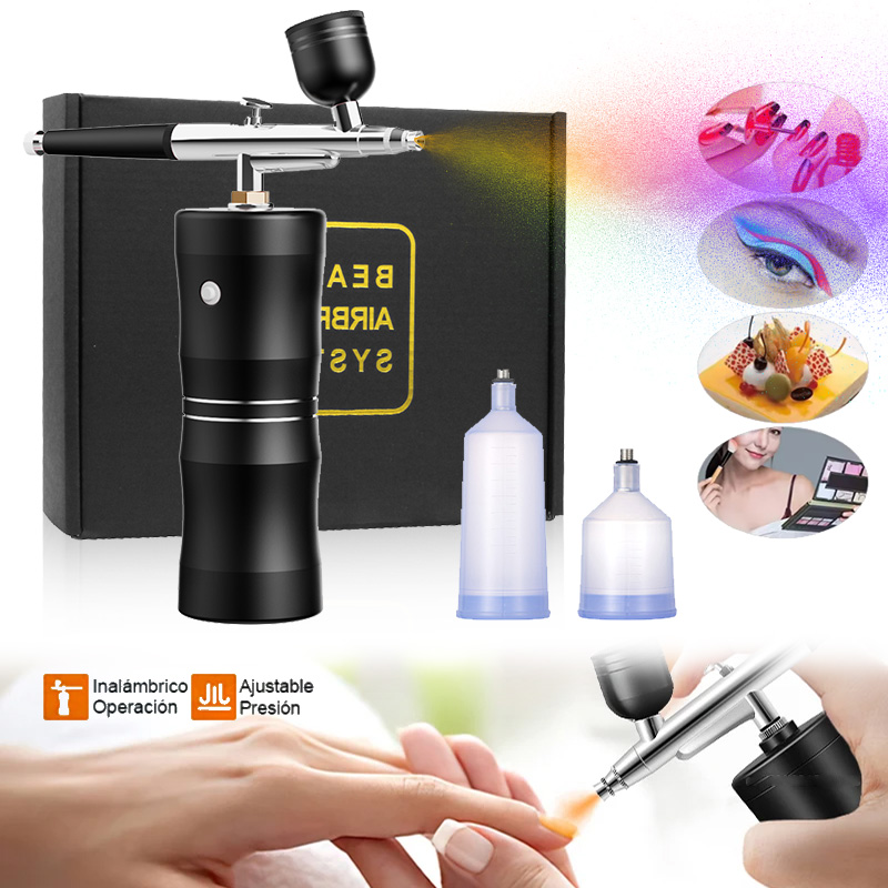 Oxygen Spray Mini Air Compress - đánh giá và giá Airbrush Kit Compressor