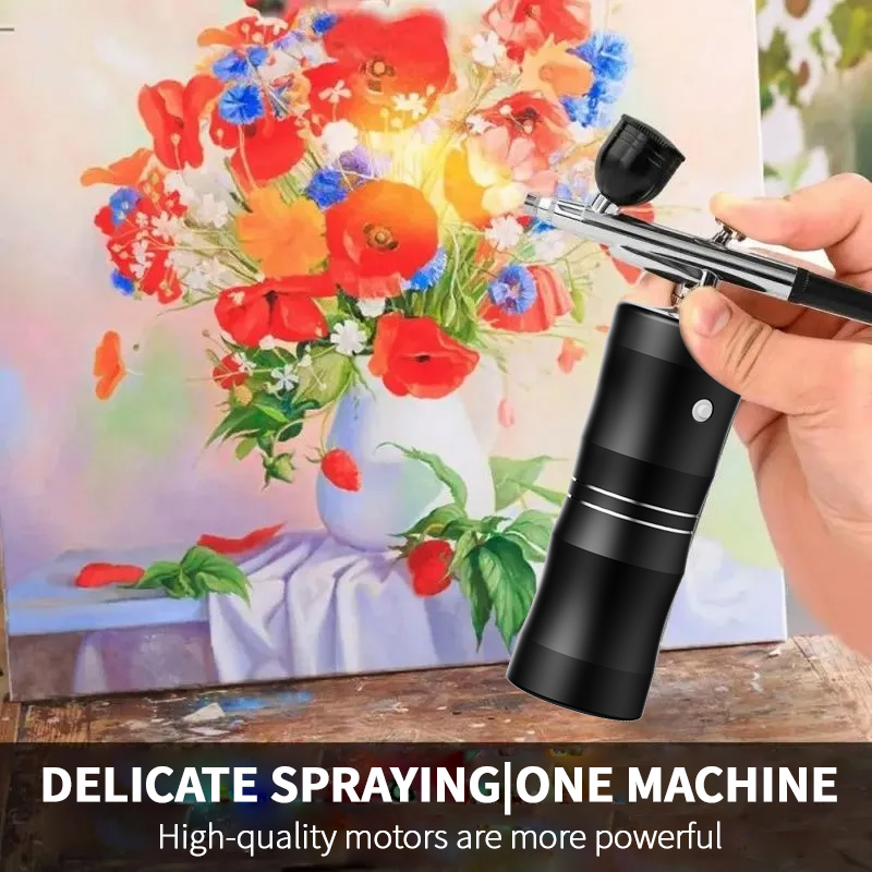 Oxygen Spray Mini Air Compress - đánh giá và giá Airbrush Kit Compressor