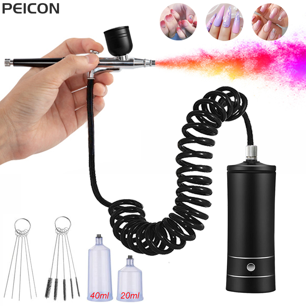 Airbrush Nail with Compressor  - đánh giá và giá Airbrush Kit Compressor