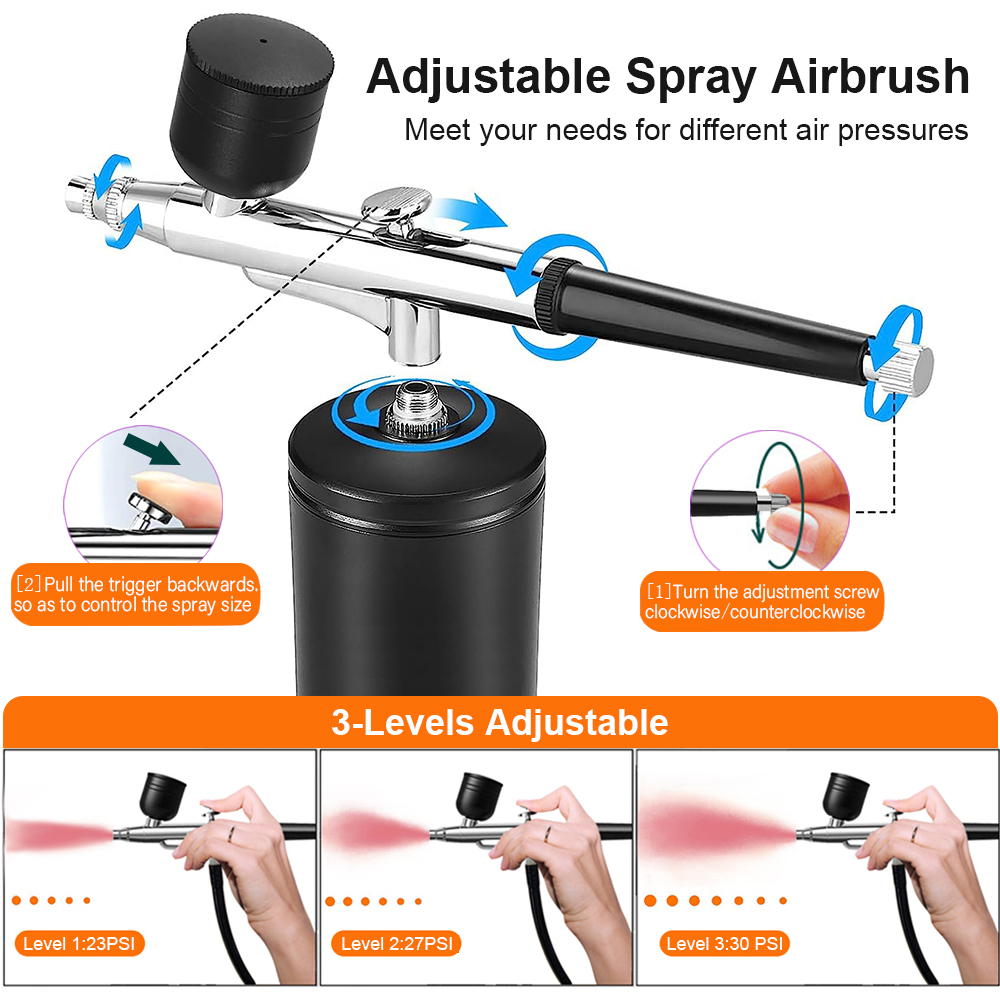 Airbrush Nail with Compressor  - đánh giá và giá Airbrush Kit Compressor