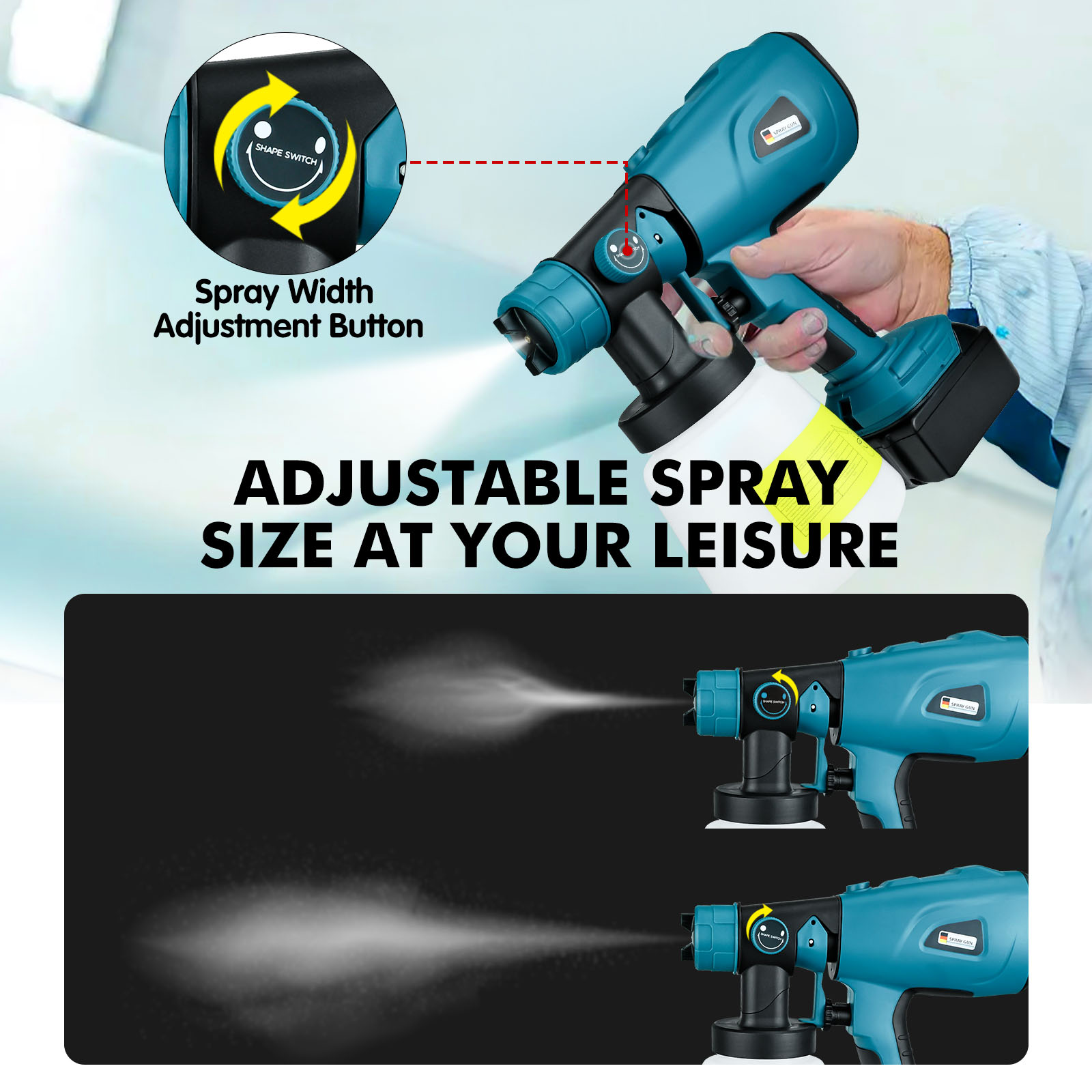 1000ML Cordless Paint Sprayer  - đánh giá và giá Cordless Paint Sprayer 20V
